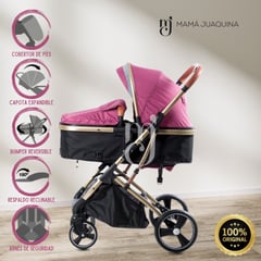 EBABY - Coche Cuna Moisés de Lujo «SATURNO» Pink