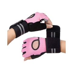 GENERICO - Guantes para Pesas GYM Dama Mesh Talla S Rosado