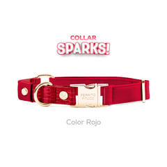 PERRITO PITUCO - COLLAR SPARKS ROJO TALLA S