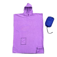 GENERICO - TOALLA PONCHO CORDANO NIÑAS 9 A 11 AÑOS TALLA S COLOR LILA