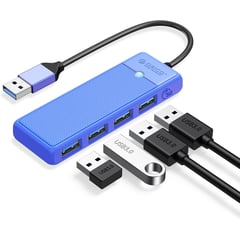 ORICO - HUB 4 PUERTOS USB 3.0 CABLE 15CM- AZUL PAPW4A-U3