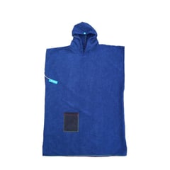 GENERICO - TOALLA PONCHO CORDANO ADULTO TALLA ML COLOR AZUL UNISEX