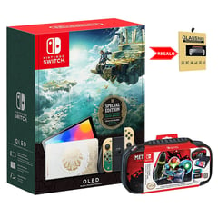 Consola Switch OLED Zelda Tears of the Kingdom - Estuche - Mica