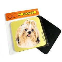 QALA DISEÑO - Posavaso de Acrílico - - Perro Shih Tzu 1 - Coaster 9.5x9.5