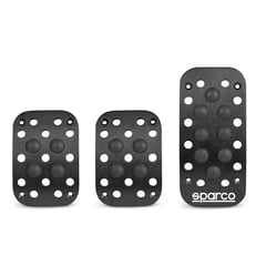 SPARCO - SET PEDALES ALUMINIO CON GOMA NEGRO SPC0401BK