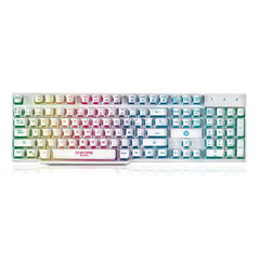 ENKORE - Teclado Gamer Brain Led Rainbow - Blanco