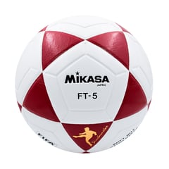 MIKASA - PELOTA PARA FÚTBOL FT-5 CUERO FIFA 5 BLANCO/ROJO