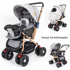 BABY HAPPY - Coche para Bebe Mango Reversible Cubretodo Completo