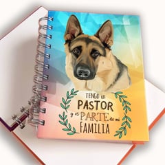 QALA DISEÑO - Libreta A6 - - Perro Pastor Alemán