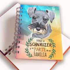 QALA DISEÑO - Libreta A6 - - Perro Schnauzer