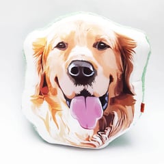 QALA DISEÑO - Almohada Decorativa - - Perro Golden Retriever