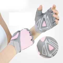 GENERICO - Guantes para Pesas Gym Dama Panal Rosado Talla S