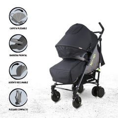 BABY GO - Coche Bastón Deportivo para Bebé «NITRO» Black Gray