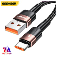 ESSAGER - Cable de Carga Rápida 7A Usb a Tipo C Nylon 1m