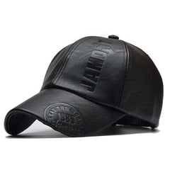 OEM - Gorra Beisbol De Cuero Pu - Solumatica - Con Grabado - Negro