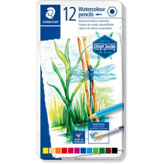 STAEDTLER - Colores largos acuarelables design journey lata x 12