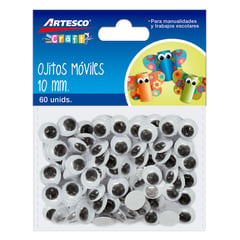 ARTESCO - Ojitos Moviles 10 Mm Bolsa x x 60 unds. (x 4 bolsas)