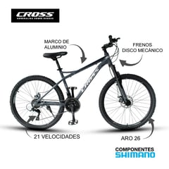 CROSSBIKE - Bicicleta Crossbike GT Aro 26 Ploma