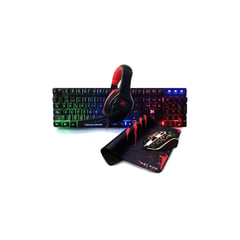 XBLADE - TECLADO GAMING + MOUSE + AUDIFONO + PAD 4 EN 1 (GXB-KMHP370)