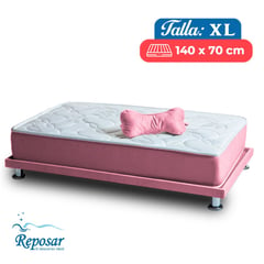 REPOSAR EL DESCANSO IDEAL - Cama Mascota PREMIUM duo XL color Rosado My Pet