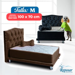 REPOSAR EL DESCANSO IDEAL - Cama Mascota PREMIUM trio M color Marron My Pet