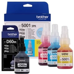 BROTHER - Tinta Btd60bk Y Bt5001 Tripack Por Juego T4000 T310