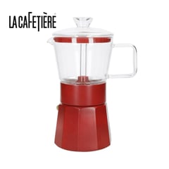 LA CAFETIERE - Cafetera Italiana Verona RED vidrio espresso X 240ml