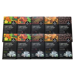 BLACK - 100 Cápsulas mix de sensaciones compatibles con Nespresso®