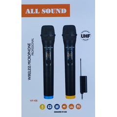 ALL SOUND - Micrófono Inalámbrico Doble UHF WP-40B