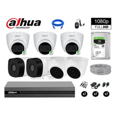 DAHUA - CÁMARAS SEGURIDAD KIT 7 FULL HD 03 CAMARA CON AUDIO INCORPORADO 2TB