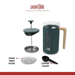 LA CAFETIERE - Prensa francesa Pisa Wood Verde x 1 Lt