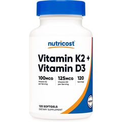 NUTRICOST - Vitamina K2 D3 5000 iu 120 capsulas gel