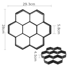 GENERICO - MOLDE PARA ADOQUINES DE CEMENTO PISO SENDEROS HEXAG 29X28CM