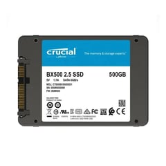 CRUCIAL - Disco Solido SSD BX500 500GB SATA 2.5 3D NAND CT500BX500SSD1