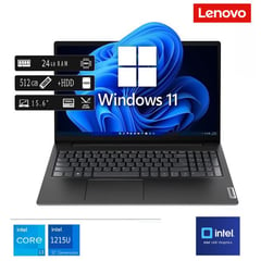 LENOVO - Laptop Nueva V15 G3 IAP Core i3-1215U 24 GB RAM 512 GB SSD+HDD