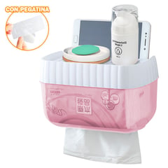 SASHIJA - Repisa Dispensador de Papel para Baño N07 Rosado