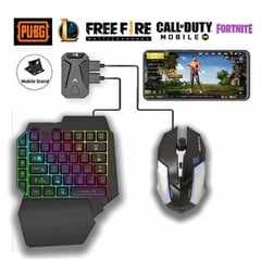 GENERICO - Kit Gamer Teclado Celular Bluetooth 4en1 Mouse Adaptador Soporte