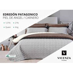 VENECIA - Set de Cubrecama QUEEN con Sherpa Modelo EUROPEO de 5 piezas