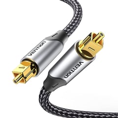 VENTION - Cable Nylon Sonido 2m Optico Toslink Ps4 Ps3 Bluray Premium