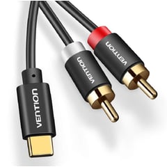 VENTION - Cable Audio Usb-C 2-Rca Calidad Stereo 1m Android Dorado