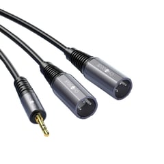 GENERICO - Cable 35mm Trs AUX Pvc 2-xlr Macho Dj Laptop Pc - 2m