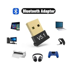 UNIVERSAL - Adaptador inalámbrico Bluetooth USB V5-1 Para PC y Laptop