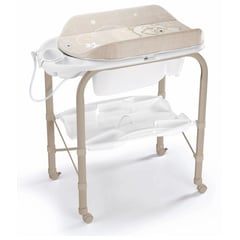 CAM IL MONDO DEL BAMBINO - CAM BAÑERA CAMBIADOR PLEGABLE CAMBIO BLANCO BEIGE