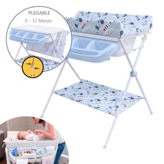 EBABY - Bañera Cambiador MAXI 830-1 Azul