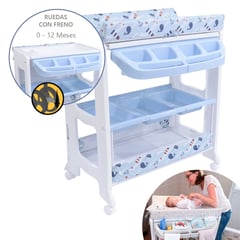 EBABY - Bañera Cambiador NATIEL 815-1 Azul