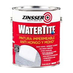 RUST OLEUM - ZINSSER WATERTITE PINTURA HIDRÓFUGA ANTI HONGO Y MOHO BLANCO 1 GALÓN