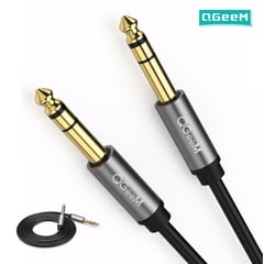 QGEEM - Cable 1m Macho Jack Estereo Pc Mp3 Guitarra 63mm 65mm TRS