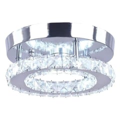 HOME NEAT - Lámpara de techo led plafón cristal moderna blanco frío dia 20cm