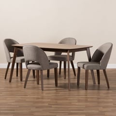 GENERICO - Juego de Comedor 4 sillas Living Furniture Yasmin Gris