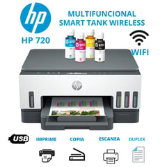 HP - Impresora Multifuncional Smart Tank 720 Wifi Duplex